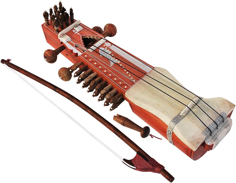 SarangiSpecial QualityHand Made Tun Wood Special Playing Bow & Wooden Tuning Key, Sheesham