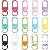 Lobster Claw Clasps,45Pcs Keychain Clips for Crafts,360° Swivel Snap Hooks for Keychains Purses Straps Bag Charms Dog Tags Zipper Jewelry Making Connector DIY Supplies,Colorful Metal Keychain Hardware