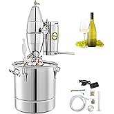 VEVOR Alcohol Still 18.5Gal/70L Alcohol Distiller with Ceramic Balls for Purer Wine Distillery Kit for Alcohol with Brewing Kit for DIY Whisky Wine Brandy