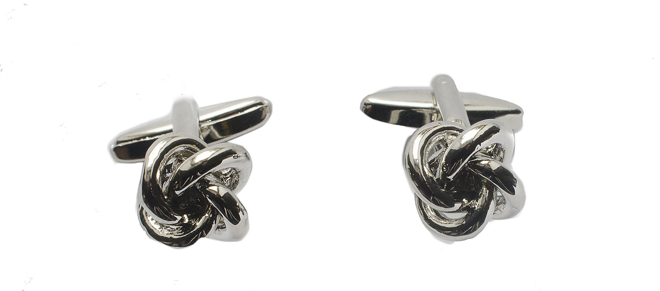 Classic Knot cufflinks in Metal - Rhodium Polished