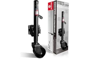 Aukayne Trailer Jack with Wheel- 2000 LBs, Heavy Duty Longer Lifespan Boat Trailer Jack, 12" Lift