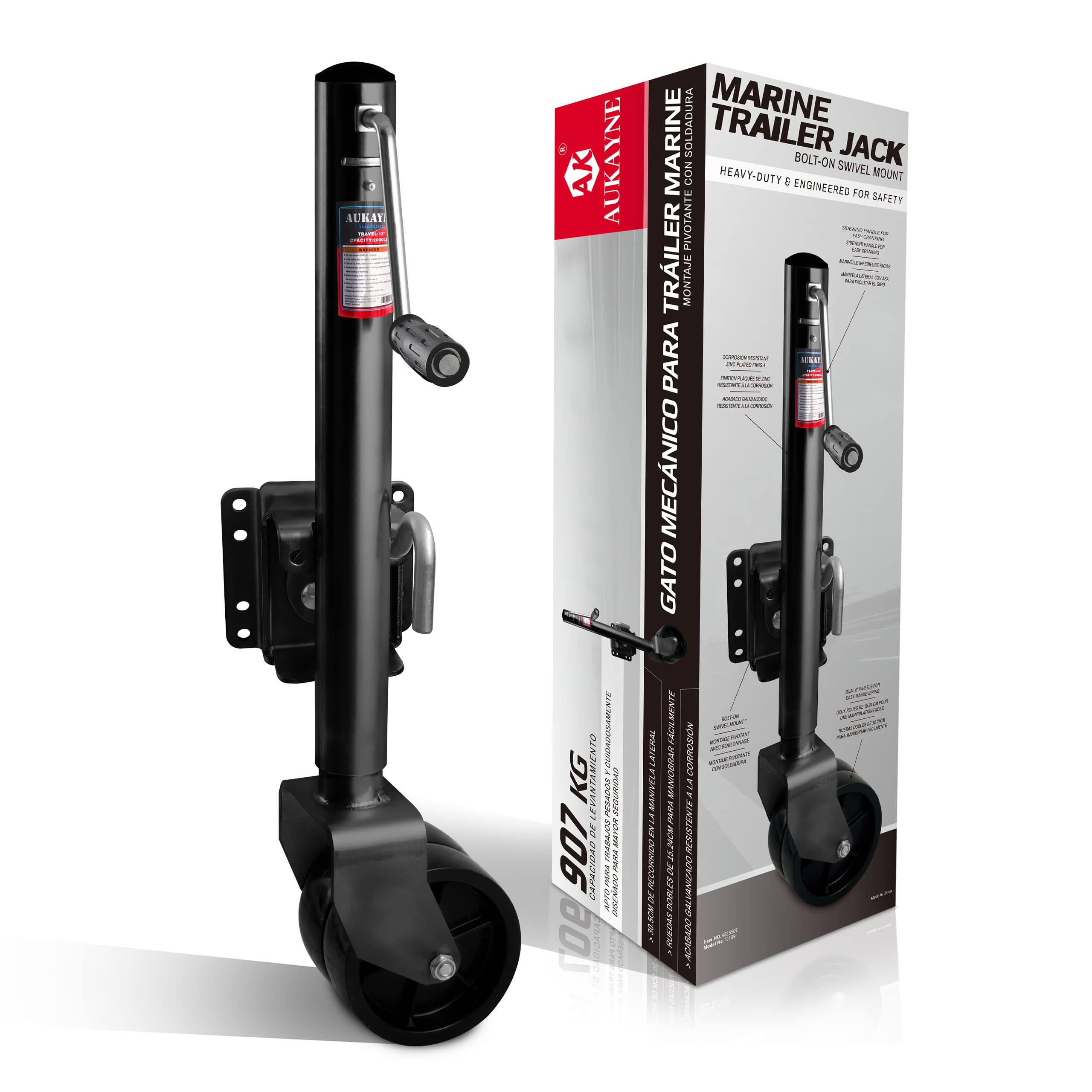 Photo 1 of ************MISSING PARTS**************
Aukayne Boat Trailer Jack with Wheel Swivel- 2000 LBs 12" Lift Heavy Duty (Black)