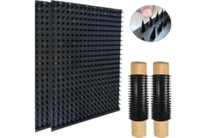 Nizhome Massage Brush Kit, 2 Pack Safe & Durable Equine Scratcher Post Set for Horse Cow Sheep Cat, 16" Scratcher Pad for Animal Tickling Relief Black