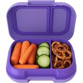 Bentgo Kids Snack Leak-Proof 2 Compartment Bento-Style Container | For Snacks &amp; Small Meals, Easy-Open Latch, Dishwasher Safe, BPA-Free for School, Daycare, &amp; Sports, Ages 3+ (Purple)