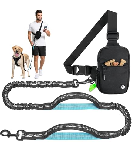 Amazon.com : Hands Free Dog Leash with Treat Pouch - Waterproof