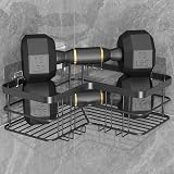 Yazoni Corner Shower Caddy No Drilling Adhesive Shelf 2 Pack Black view 7