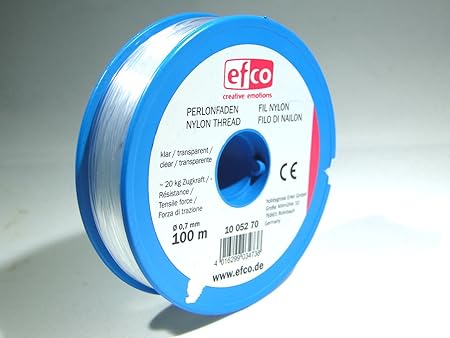 efco Zugkraft-Faden, Polyamid, 20,0 kg, 0,7 mm Durchmesser, 100 m, Transparent