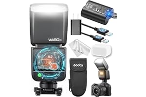 Godox V480 C V480C Camera Flash for Canon, GN50 650 Flashes(1/1), Intuitive Touchscreen & Buttons, 1.7s Recycle/2.4G 1/8000S 
