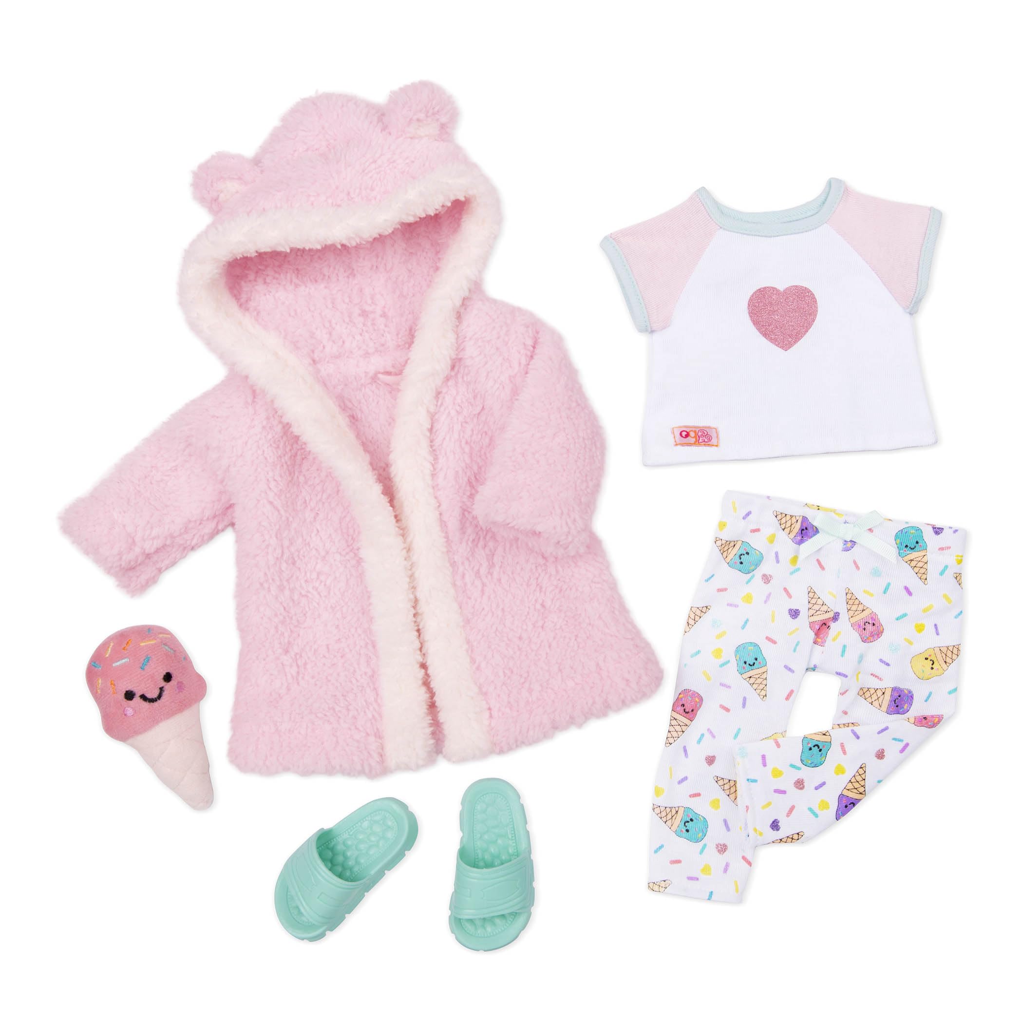 Our Generation – 18-Inch Doll Clothes – Ice Cream Pajama Outfit – Robe Accessory – Pretend Play 3+ Years– Ice Cream Dreams