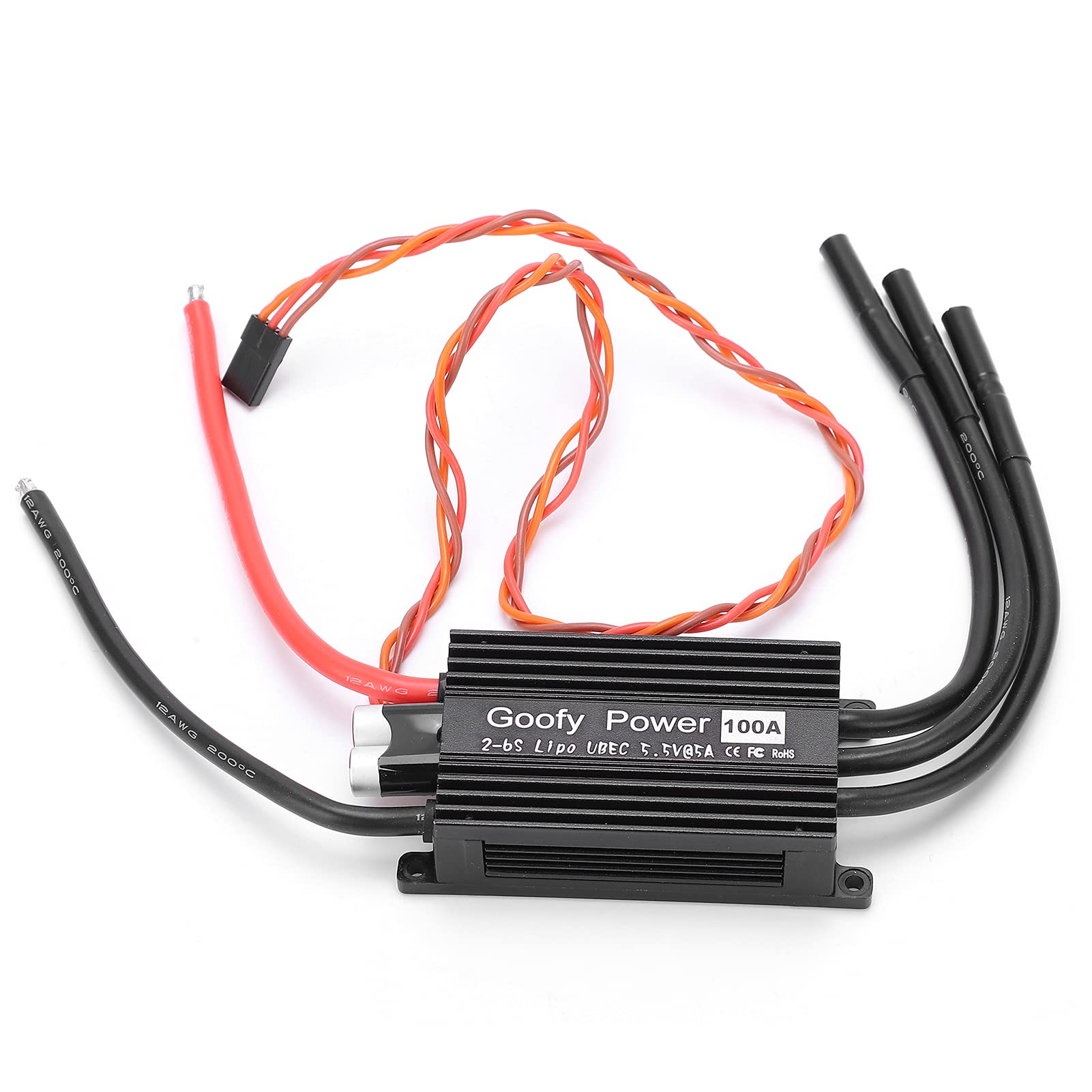 Fixed Wing 100A ESC, 100A Ducted EDF ESC Fast Execution 32 Bit Processor Upgraded for RC Aircraft