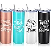 Sieral Employee Appreciation Gift Bulk Office Valentines Thank You Staff Gift 20 oz Stainless Steel Tumbler with Lid Inspirational Team Mug for Valentines Coworker Gifts(Motivational,4 Pcs)