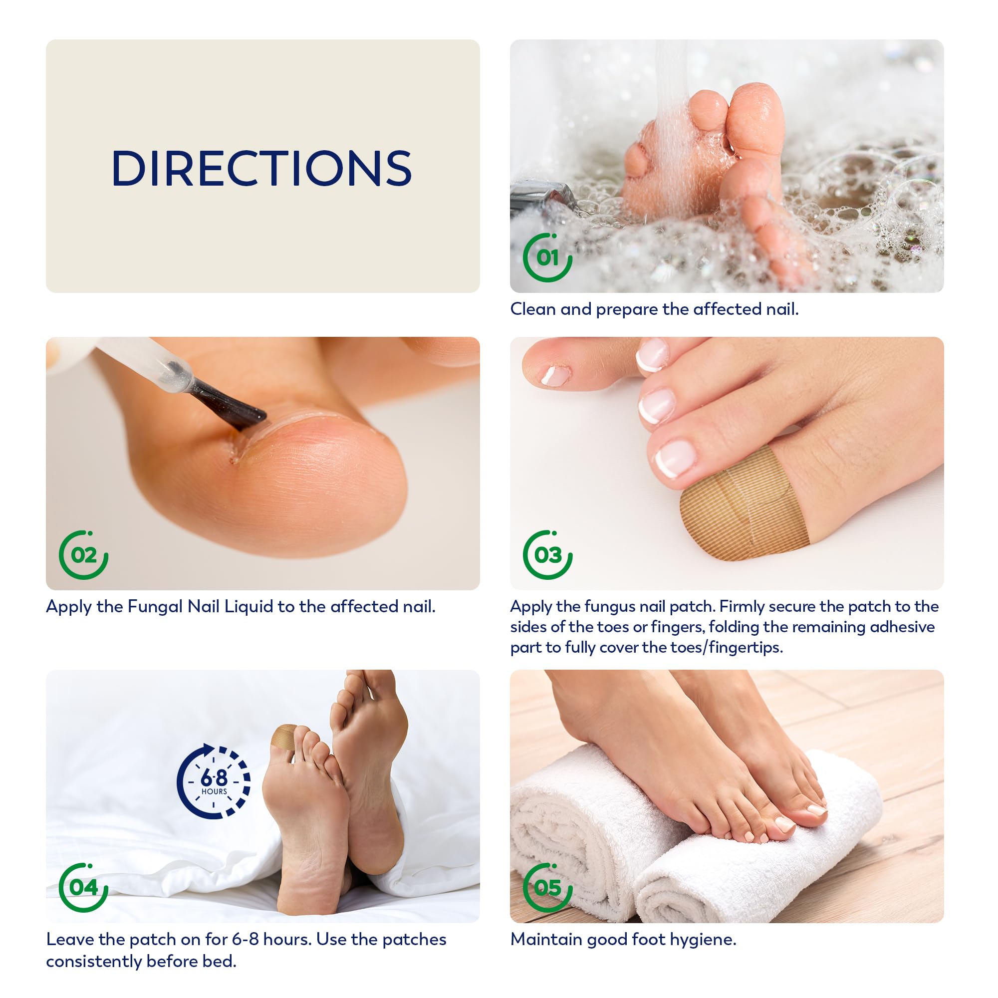 Toenail Fungus Treatment Extra Strength - (Medium) 32 Nighttime Hydrogel Patches for Overnight Toenail Repair - Visible Results in 8 Hours - Fungal Nail Patches for Toenail Fungus Relief - Image 6