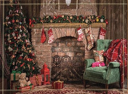 Albero Di Natale Decorato Con Foto.Srj2018 Albero Di Natale Decorato Con Decorazioni Natalizie E Caminetto Con Calze Regalo Super Assorbente Antiscivolo Opaco O Zerbino Morbido E Confortevole Amazon It Casa E Cucina