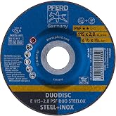 PFERD PSF DUODISC 4-1/2"x 1/8" x 7/8" STEELOX Wheel, Pack of 10 | Type 27, Aluminum Oxide, 13300 RPM, Cutting &amp; Grinding Wheel, Part 63333