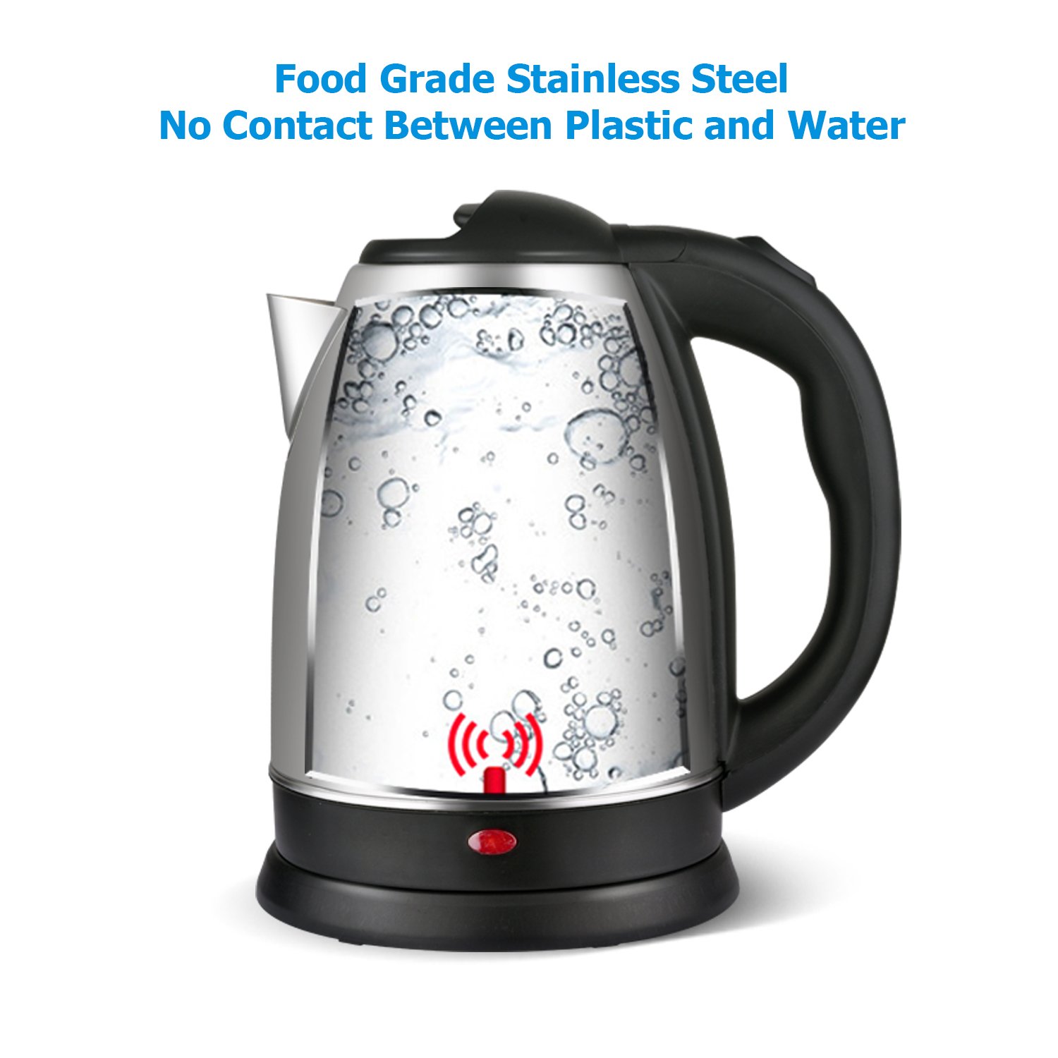 Stainless Steel Electric Tea Coffee Kettle Cordless Hot Water Boiler