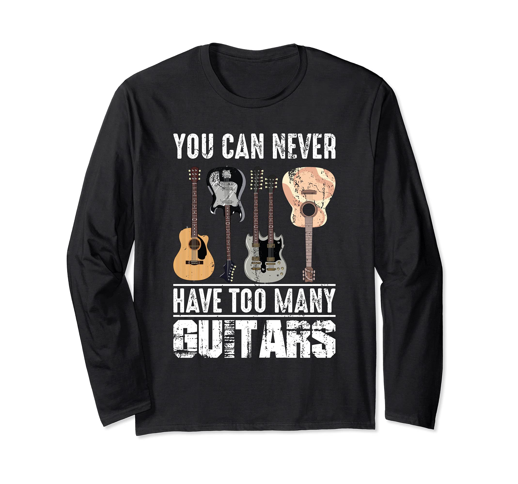 Funny Acoustic Guitarist Musical Instrument Electric Guitar Long Sleeve T-Shirt