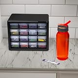Akro-Mils 10116 16-Drawer Plastic Storage Cabinet Black 26.7 x 16 x 21.6 cm view 2