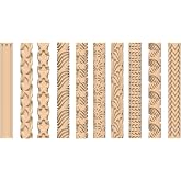 Maiguinzaa 10-Pack Clay Texture Rollers, Polymer Clay Tools | 10 unique patterns, 5" length x 0.65" diameter, non-stick easy clean surface, durable plastic, for pottery &amp; DIY crafts