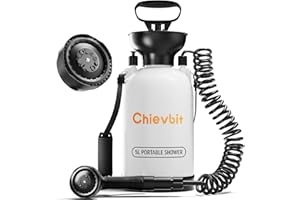 CHIEVBIT Portable Camping Shower with 10 Spray Modes,
