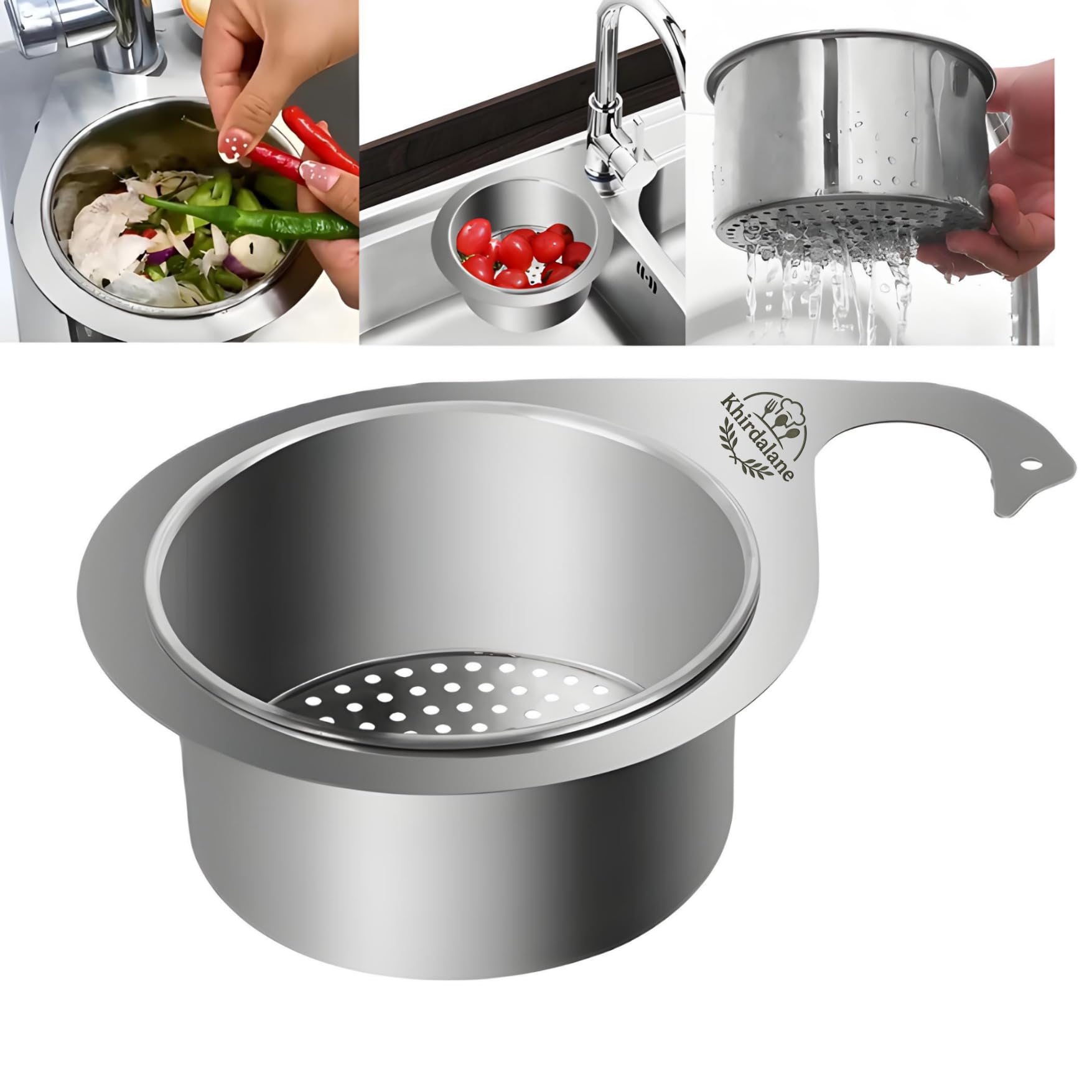 Photo 1 of Premium Stainless Steel Swan Sink Strainer Basket, Multi-Functional Kitchen Sink Faucet Hanging Drain Basket and Strainer, Food Waste Filter Quick Drain Vegetable Washing Draining Basket Sink Strainer