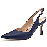 Rilista Womens Slingback Pumps Closed Pointed Toe