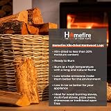 Homefire Kiln Dried Hardwood Logs 4 Pack Ready to Burn Wood Burner Stove Fire view 3