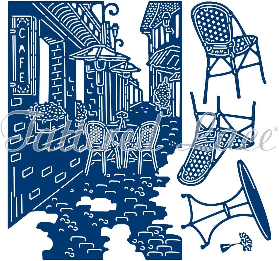 Tattered Lace COBBLED Street Craft Cutting Die Set Incl. Table & Chairs - 443720