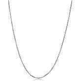 Kooljewelry Sterling Silver Round Box Chain Necklace (1.1 mm, 16, 18, 20, 22, 24, 30 or 36 inch)