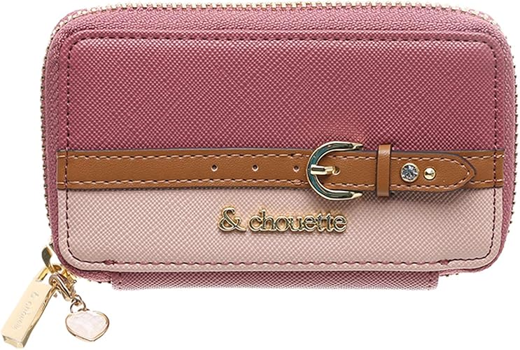 Amazon セット品 Chouette シュエット シンプル バイカラー ベルト 5連 小銭入れ ファスナー キーケース 鍵財布 レディース サマンサ キーケース チャーム ピンク キーケース