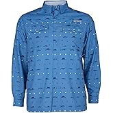 HABIT Men's Fourche Mountain Shirt Long Sleeve River Guide Fishing Shirt - UPF 40+ UV Proections