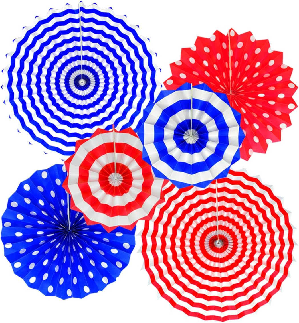 Fiesta Hanging Paper Fans Lantern Round Wheel Disc Design for Party,Event,Wedding Birthday Carnival Home Decorations (Set of 6 style2)