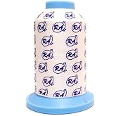 Robison-Anton 2 Ply Super Bright Polyester Embroidery Thread, 40Wt/120D/5500 yd, Ultra Brite White