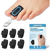 TASZOOS Hammer Toe Straightener Corrector for Women & Men - 6pcs Hammer Toe Straightener, Adjustable Toe Splints Wraps with Aluminum Plate - Realign Bent, Curled, Crooked, Claw, Hammer Toes