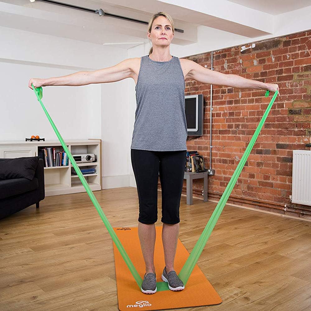 Meglio Resistance Bands Roll, Latex Free Exercise Bands for Building Strength Pilates Band for Fitness Flexibility - Image 4