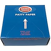 Handy Wacks P-50-X, 5x4-3/4-Inch Hamburger Patty Papers, Disposable Meat Butcher Paper Sheets, 1000-Piece Pack