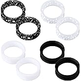 OUFER 8PCS Silicone Ear Gauges Flexible Ear Tunnels Plugs Stretchers Expander Double Flared Flesh Ear Piercing Jewelry for Women Men