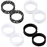 OUFER 8PCS Silicone Ear Gauges Flexible Ear Tunnels