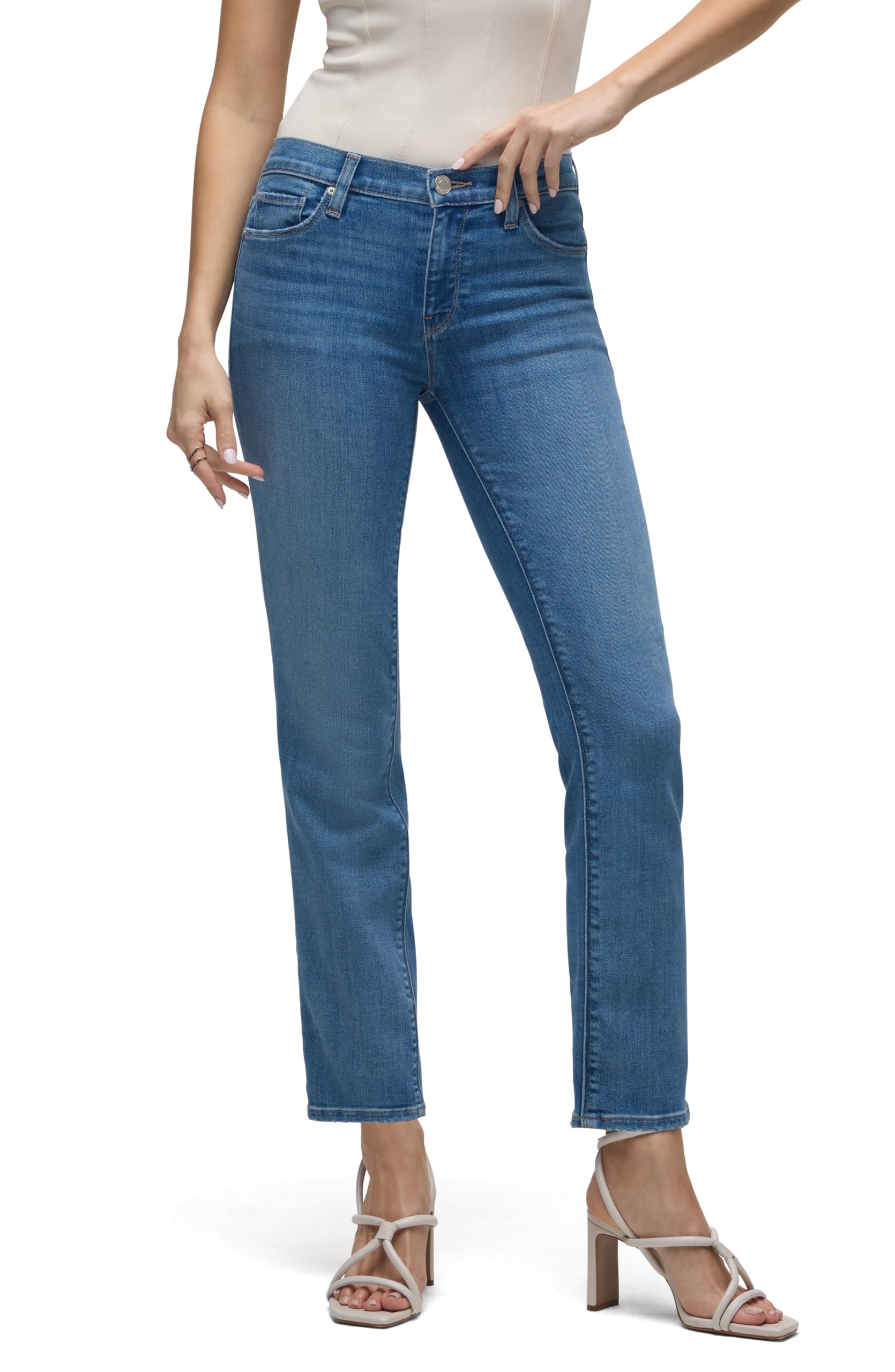 Hudson Women’s Nico Mid-Rise Straight Leg Ankle Jean, Sun Up, 28