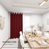 Deconovo Eyelet Thermal Blackout Curtain 100 x 95 Red 1 Panel Kids Room view 9