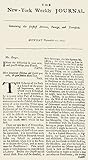 New York Weekly Journal N1733 Front Page Of The