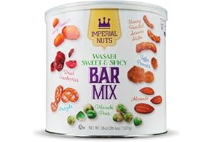 IMPERIAL NUTS Imperial Mixed Nuts Bar Mix - Tasty Nut Snack for Any Occasion - Wasabi Peas, Almonds, Pretzels, Honey Roasted Sesame Sticks, Dried Cranberries, Spicy & Toffee Peanuts (Wasabi Sweet & Spicy)