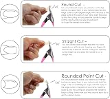 TRIXES Pink Nail Clippers for False Acrylic Gel Nails Tip Cutter Trimmer view 7