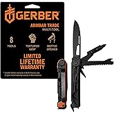 Gerber Gear Armbar Trade 8-in-1 Pocket Knife EDC Multitool with Blade, Pry Bar, and Hammer for Camping, Burnt Orange
