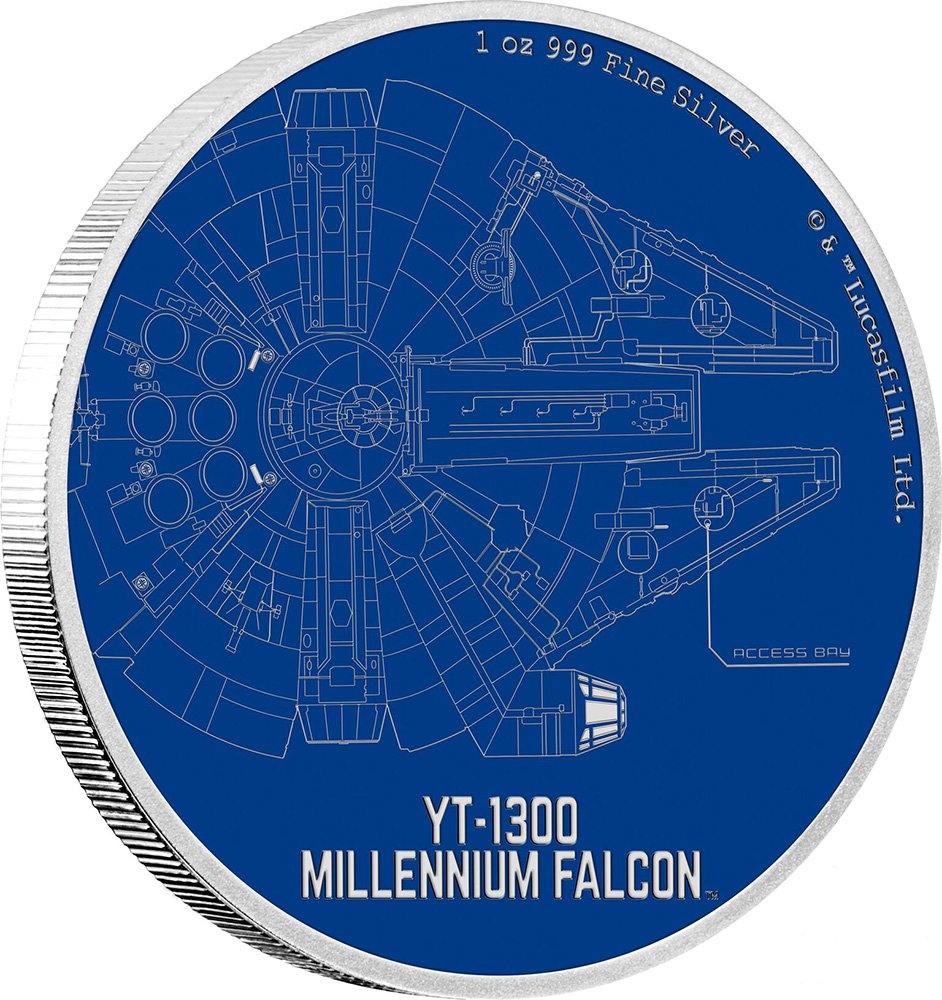 Millennium Falcon Star Wars Ships 1 Oz Silber Munze 2 Niue