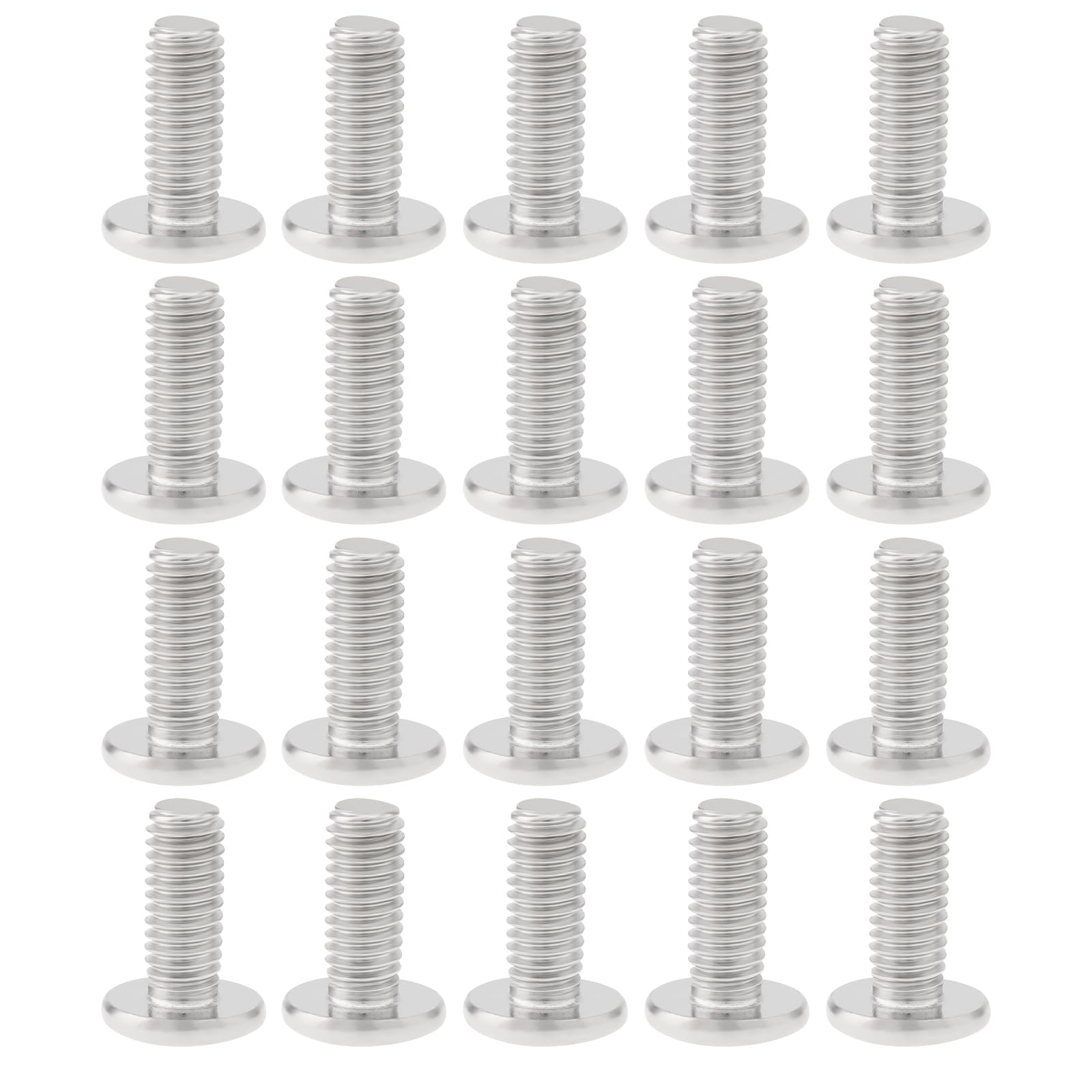 Smgda 20Pcs M6 x 20mm Flat Head Hex Socket Cap Screws Bolts, 304 Stainless Steel Furniture Connector Bolt, Allen Hex Drive, Bright Finish, Metric Fully Machine Thread (M6 x 20 mm)