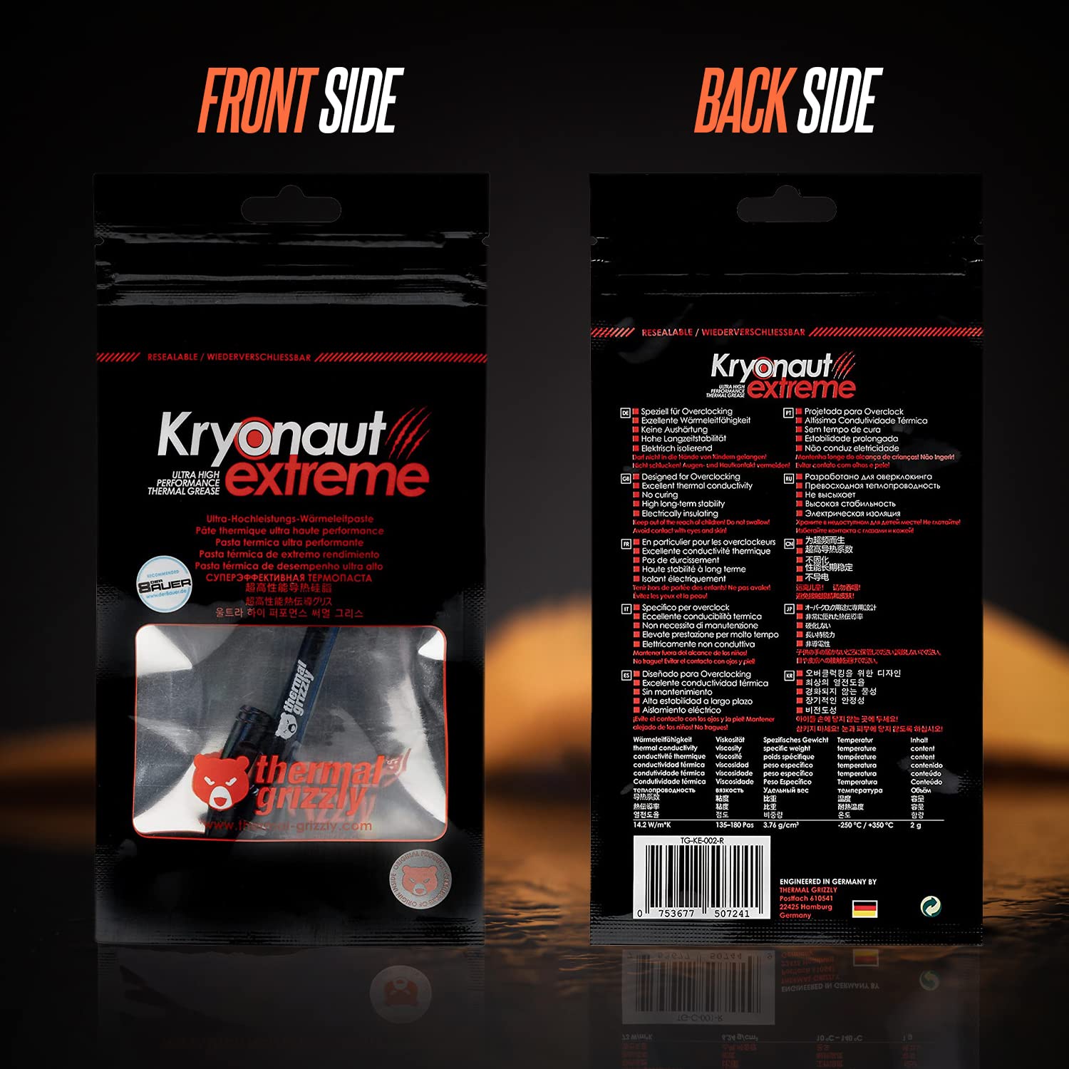 Thermal Grizzly Kryonaut Extreme The High Performance CPU Thermal Paste for Cooling All Processors, Graphics Cards, Heat Sinks in Computers & Consoles with Extra Cloth, Pads & Spatula (2 Gram)