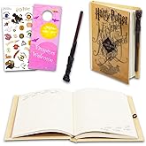 Harry Potter Journal Set with Wand Pen - Bundle with Marauder's Map Diary Notebook, Wand Pen, Stickers, More | Harry Potter School Office Supplies