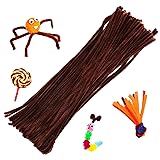 100 Pieces Pipe Cleaners Chenille Stem, Solid Color