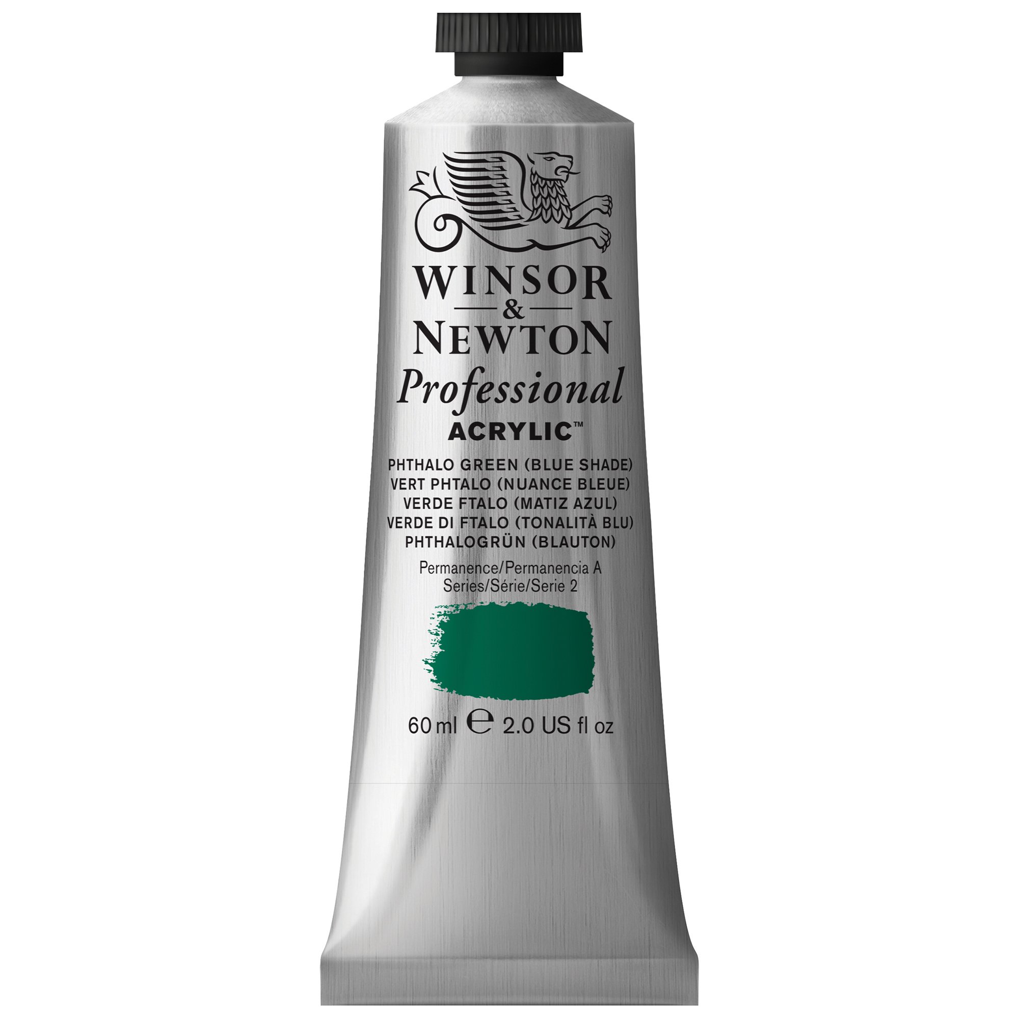 Winsor & Newton 60 ml Professional Acrylic Colour - Phthalo Green Blue Shade — image 1
