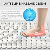 XIYUNTE Large Shower Mat 90x40cm Non Slip Anti Mould Cut to Size Cream view 5
